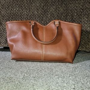 Mondani New York Women's Handbag Bag Purse synthetic leather small brown color